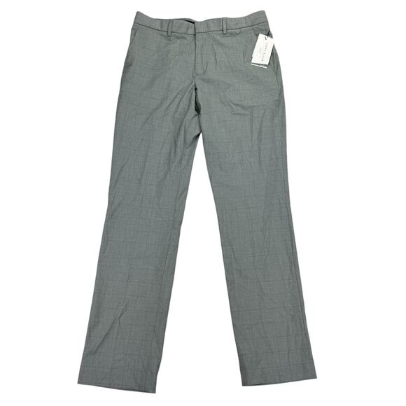 Perry Ellis Mens Slim Fit Tonal Windowpane Dress Pants Gray 32x32 - Picture 1 of 4